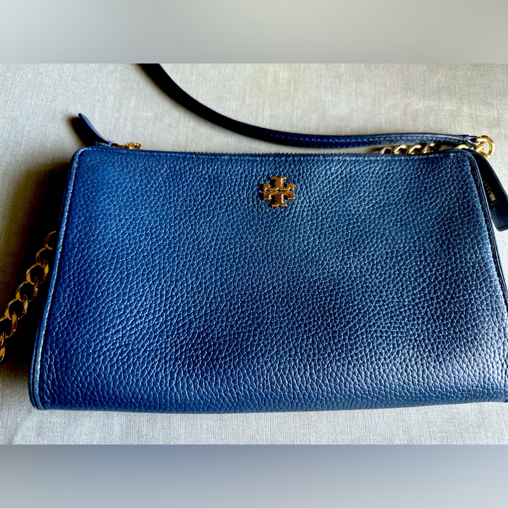 Tory Burch Blue Leather Crossbody Bag